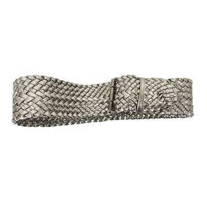 Womens Silver Braided Belt Wide Belt Size M - L